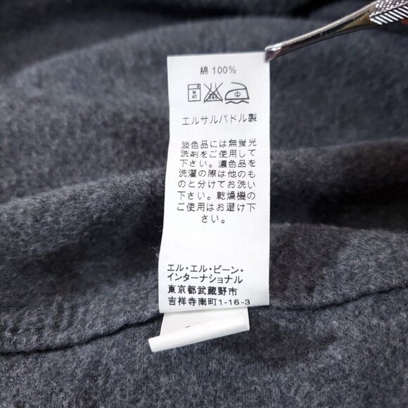 LL Bean Mens Size Large Regular Chamois Cloth Shirt Traditional Fit Gray 187923 - Picture 12 of 15